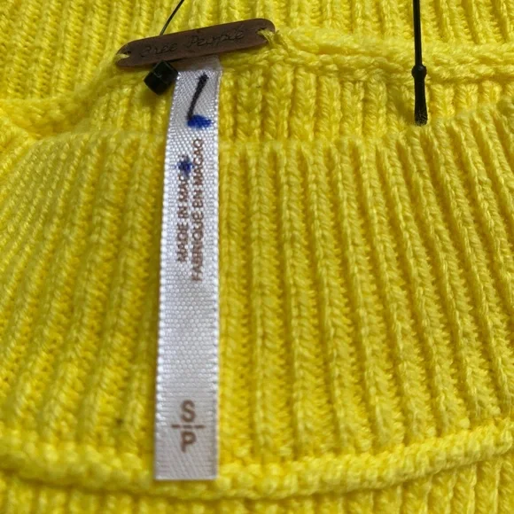 Free People Easy Street Crop Mock Neck Pullover Oversized Sweater | Size Small - Picture 7 of 8